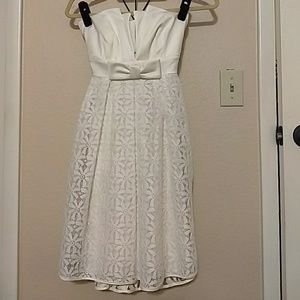 White above the knee cocktail dress